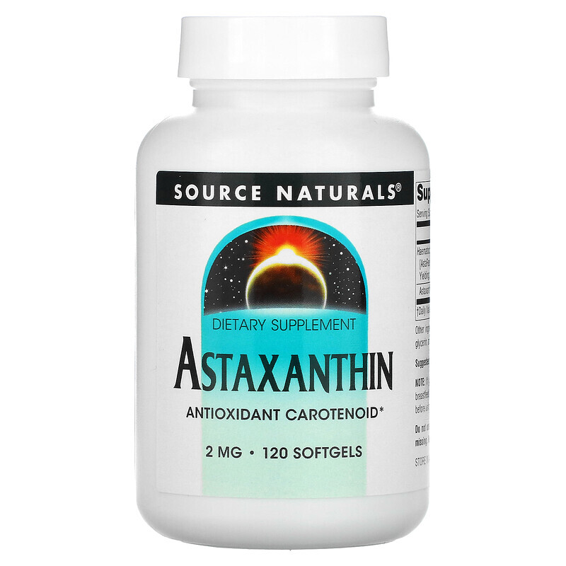 Source Naturals, Астаксантин, 2 мг, 120 капсул