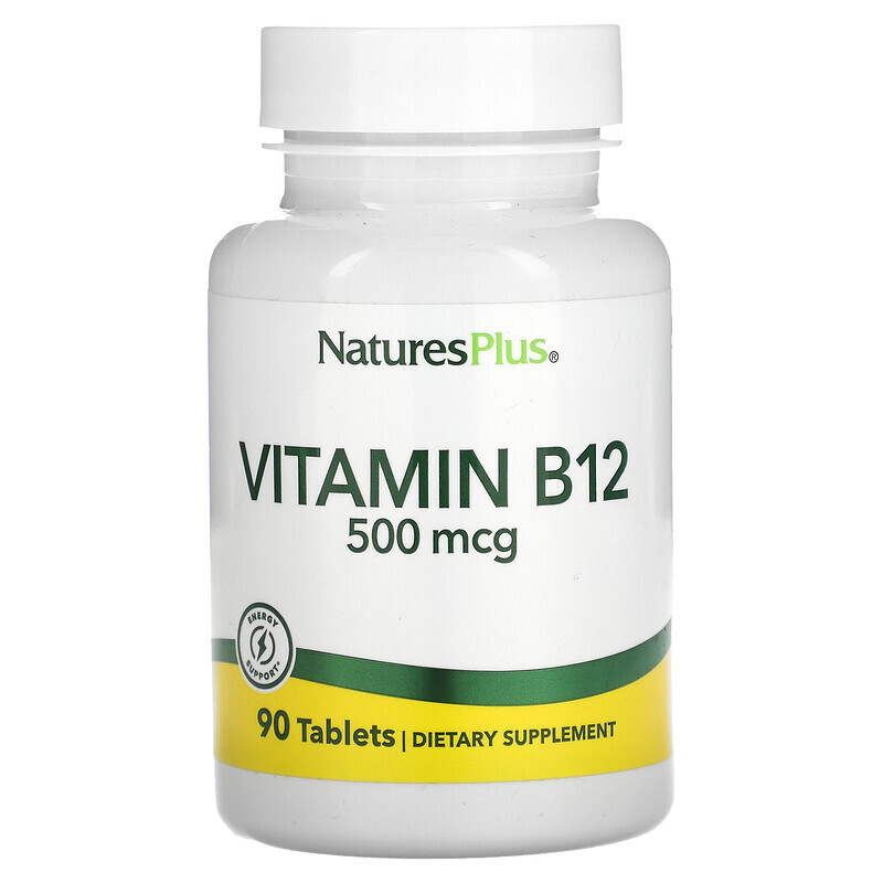 NaturesPlus, Vitamin B-12, 500 mcg, 90 Tablets
