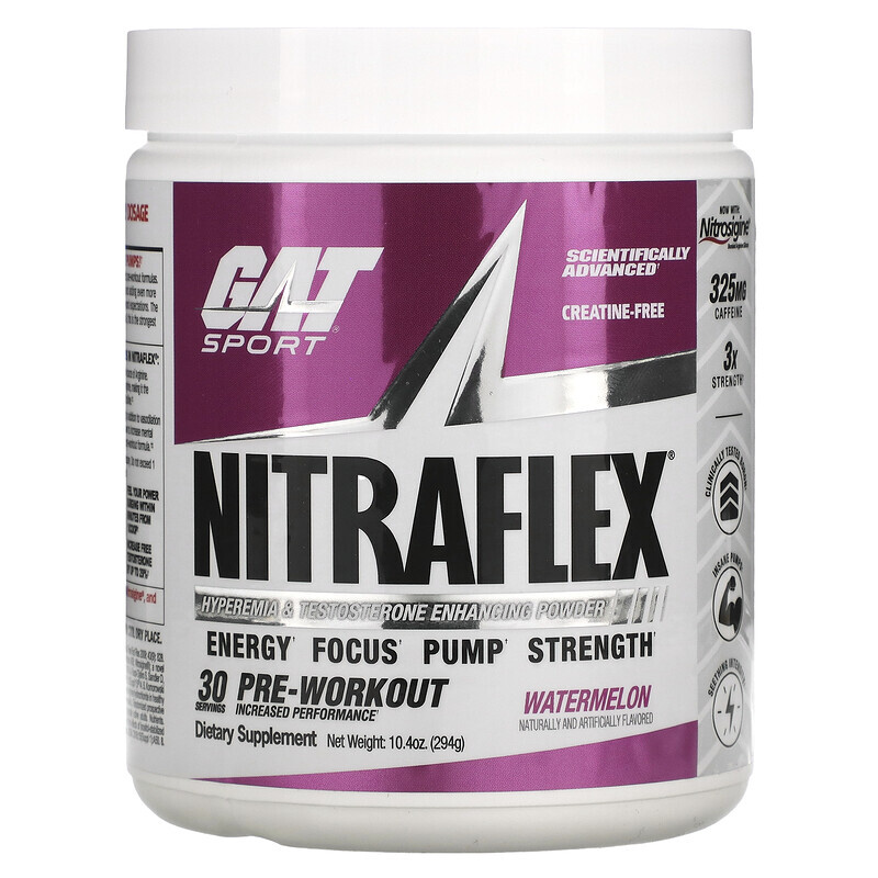 GAT, Sport, NITRAFLEX, арбуз, 294 г (10,4 унции)