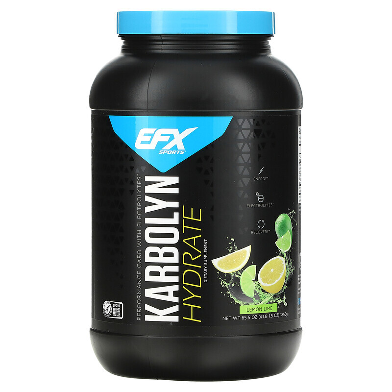 EFX Sports, Karbolyn Hydrate, лимон и лайм, 1856 г (4 фунта)