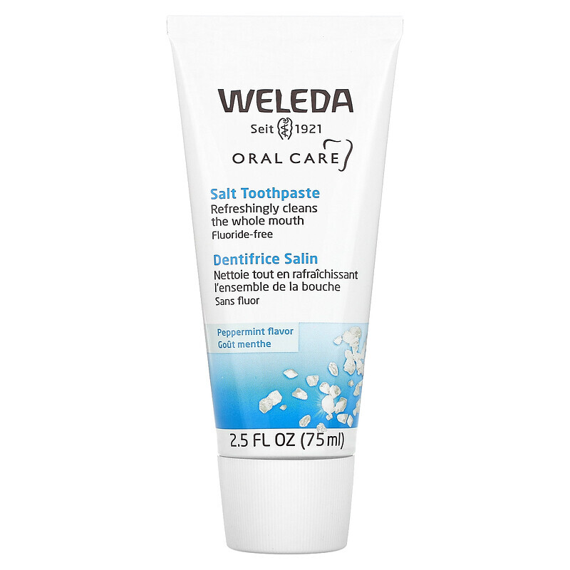  Weleda, Oral Care, солевая зубная паста, без фторидов, со вкусом перечной мяты, 75 мл (2,5 жидк. унции)