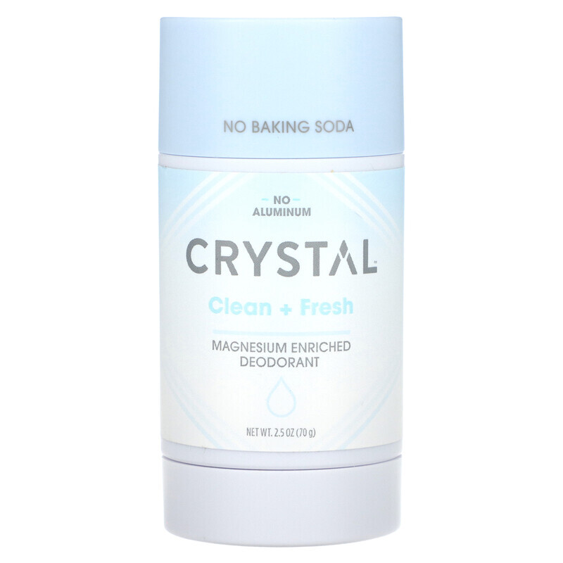 Crystal, Обогащенный магнием дезодорант, Clean + Fresh, 70 г (2,5 унции)