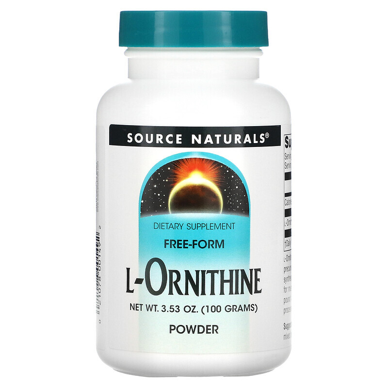 Source Naturals, L-орнитин в виде порошка, 100 г (3,53 унции)