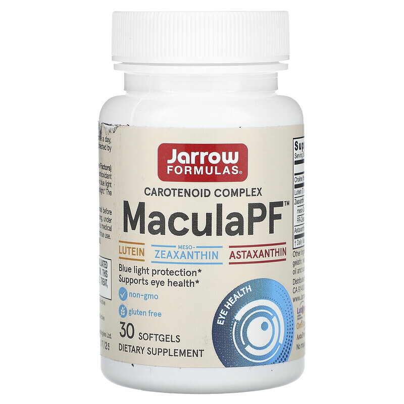 Jarrow Formulas, MaculaPF, защита от синего света, 30 мягких желатиновых капсул