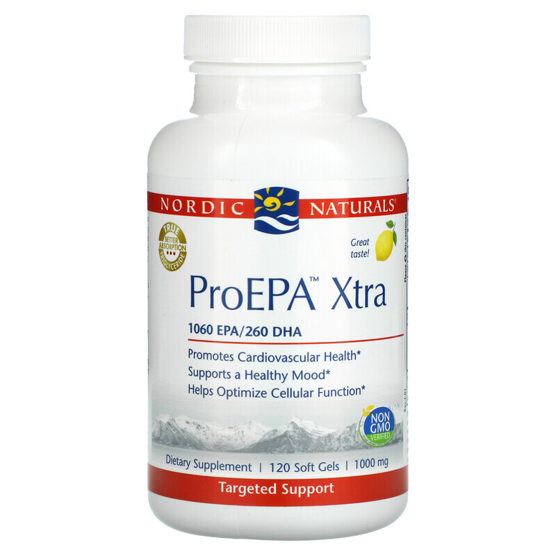 Nordic Naturals, ProEPA Xtra, лимон, 1000 мг, 120 мягких таблеток