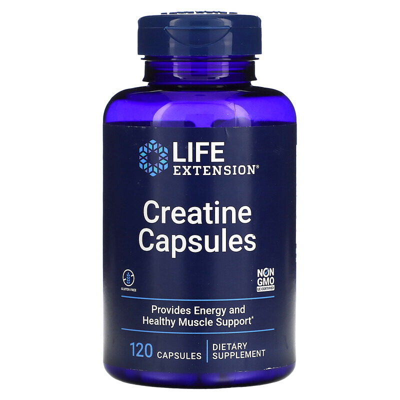   Well Be Life Extension, Creatine Capsules, 120 Capsules
