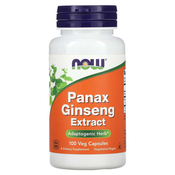   Well Be NOW Foods, Экстракт женьшеня (Panax Ginseng), 100 растительных капсул