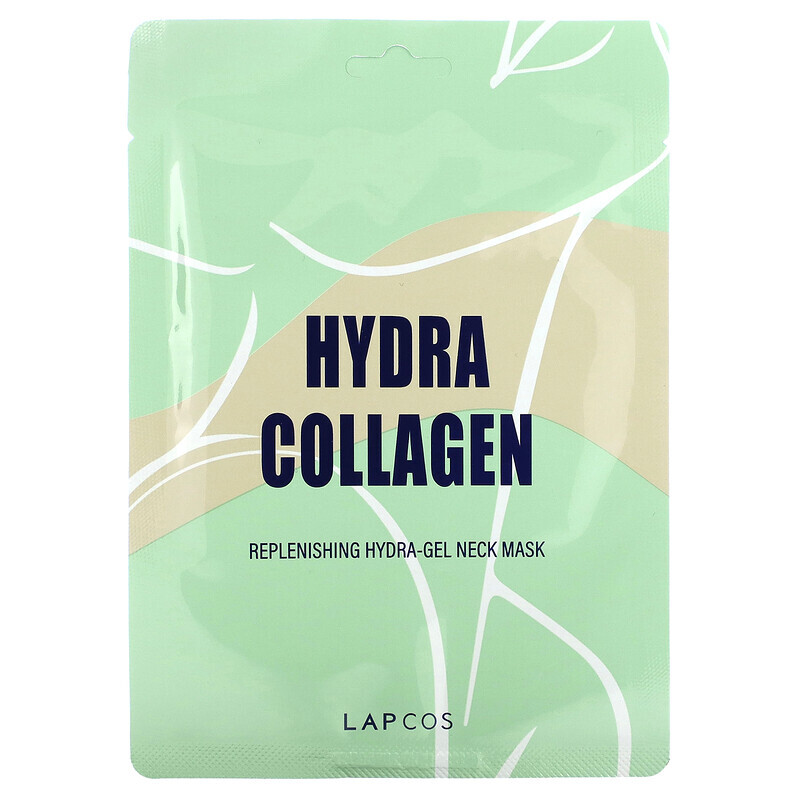 Lapcos, Hydra Collagen, Replenishing Hydra-Gel Neck Beauty Mask, 1 Tuchmaske, 15 g (0,53 oz.)