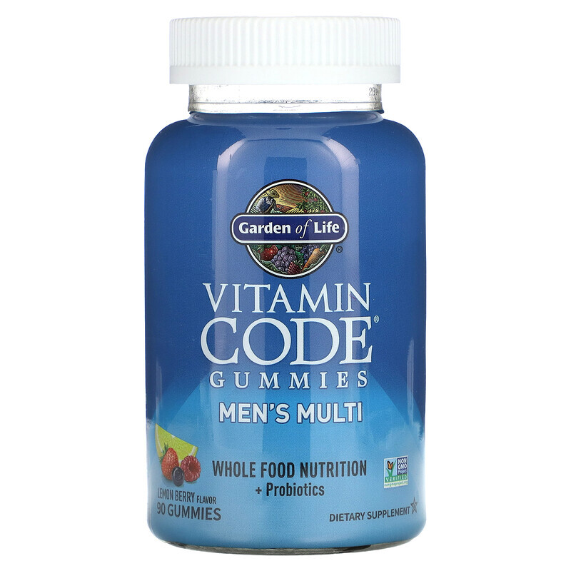 Garden of Life, Vitamin Code, жевательные мармеладки, мультивитамины для мужчин, лимон и ягоды, 90 жевательных таблеток