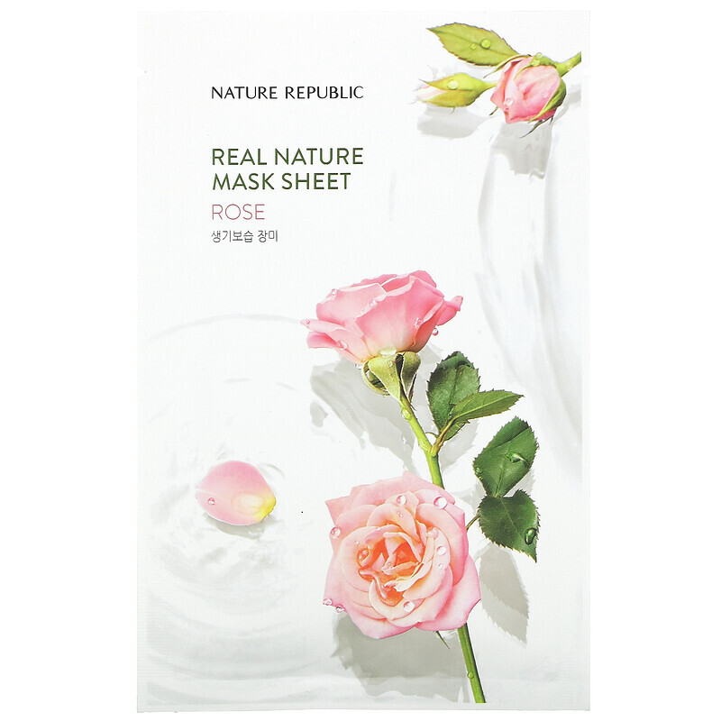 Nature Republic, Real Nature Beauty Mask Sheet, Rose,  1 Sheet, 0.77 fl oz (23 ml)