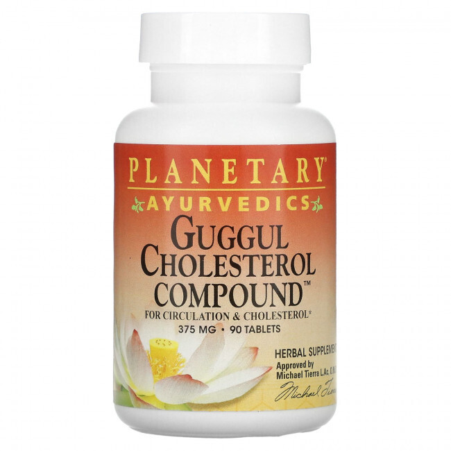 Planetary Herbals, Guggul Cholesterol Compound (состав с гуггулом против холестерина), 375 мг, 90 таблеток