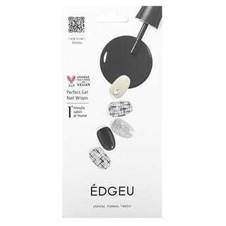 Edgeu, Perfect Gel Nail Wraps, ENP434, Formal Tweed, 16-teiliges Streifen-Set