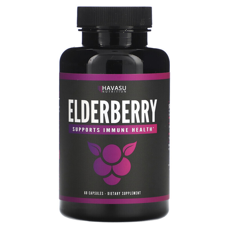 Бузина (Elderberry)  Well Be Havasu Nutrition, бузина, 60 капсул