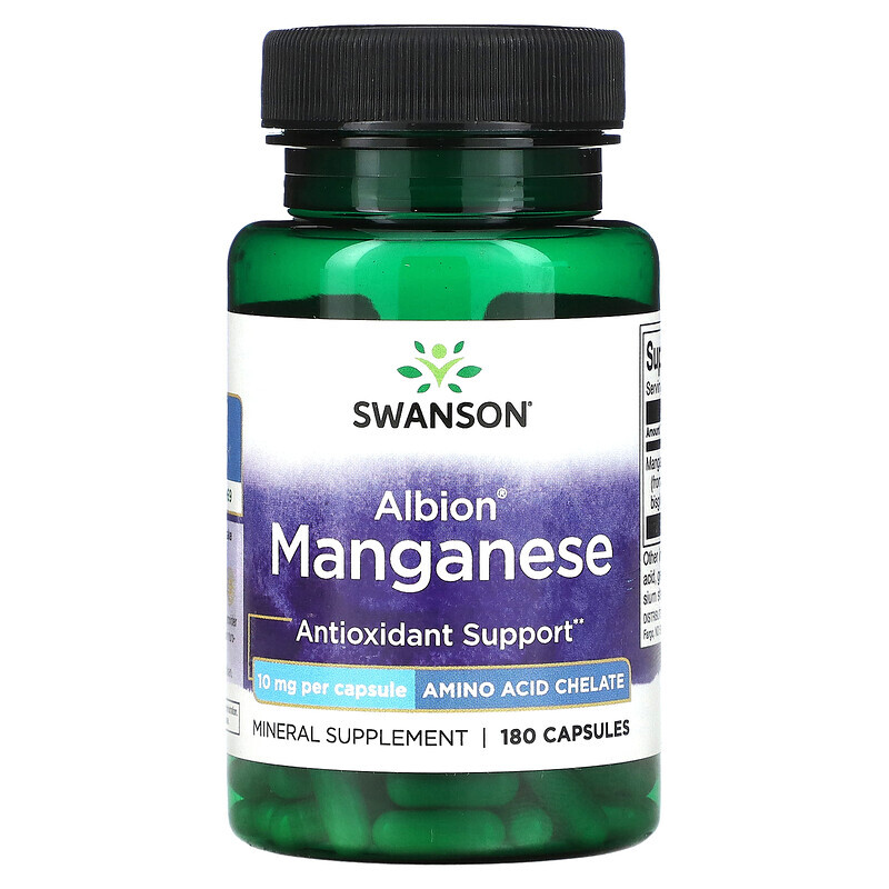 Swanson, Albion Mangan, 10 mg, 180 Kapseln