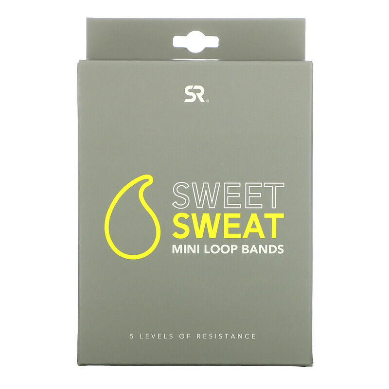 Sports Research, Sweet Sweat, мини-эспандеры, 5 штук