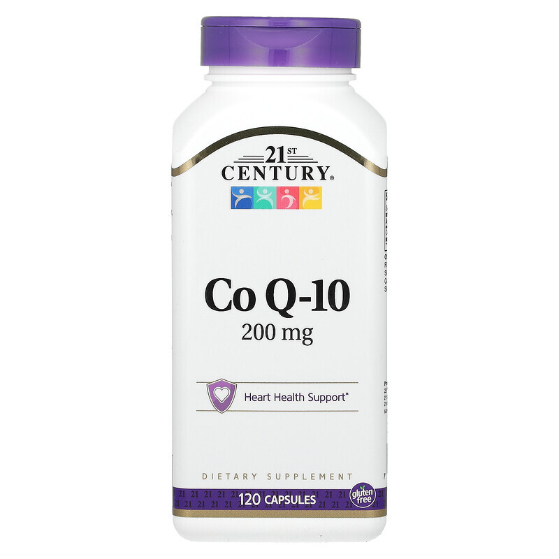 Коэнзим Q10 (CoQ10) 21st Century, Коэнзим Q10, 200 мг, 120 капсул