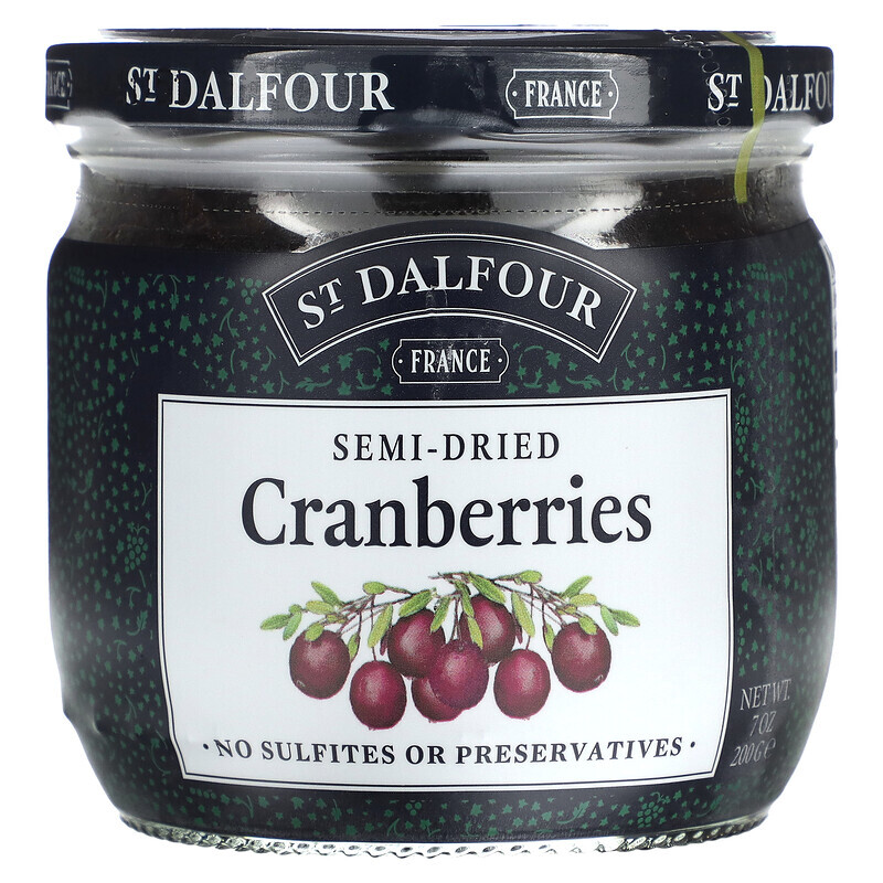 Клюква  Well Be St. Dalfour, Semi-Dried Cranberries, 7 oz (200 g)