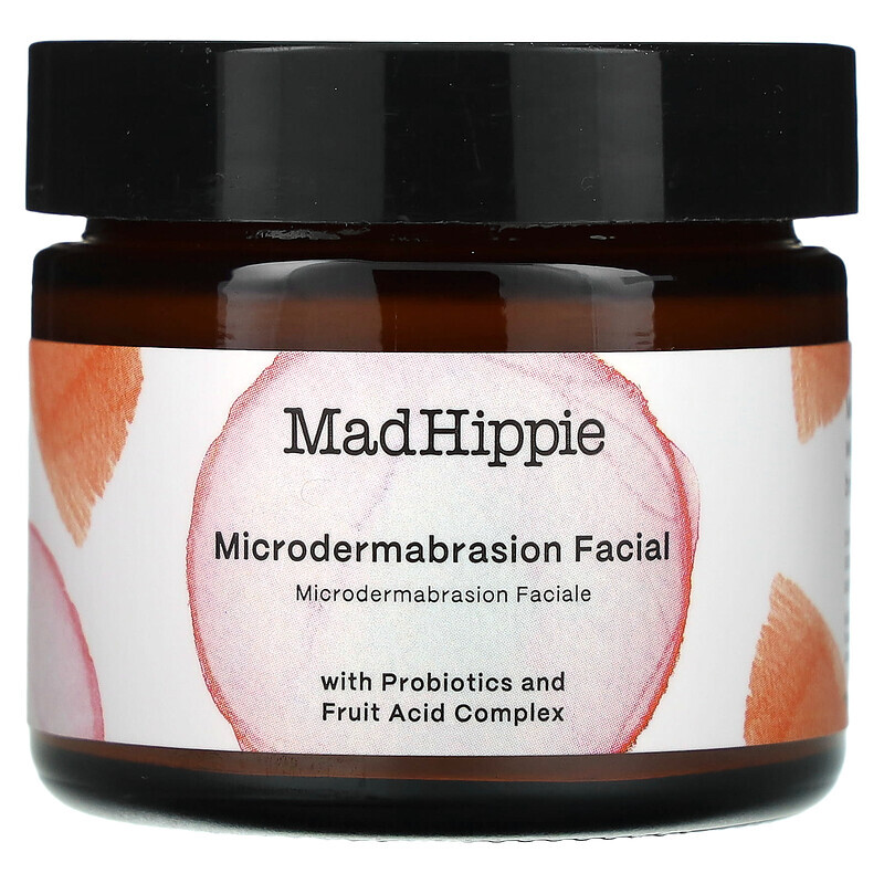 Эксфолиаторы и скрабы  Well Be Mad Hippie, MicroDermabrasion Facial, отшелушивающее средство для лица, 60 г (2,1 унции)