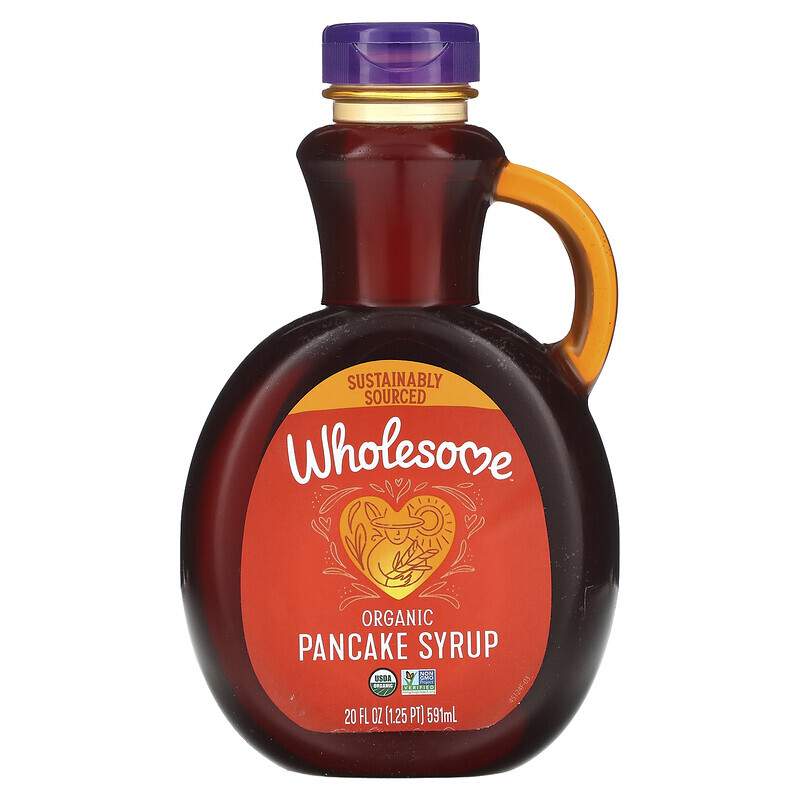 Кленовый сироп Wholesome Sweeteners, Organic Pancake Syrup, 20 fl oz (591 ml)