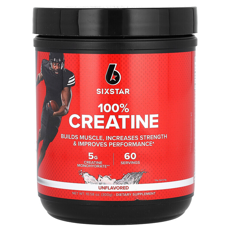 SIXSTAR, 100% Creatine, Unflavored, 10.58 oz (300 g)