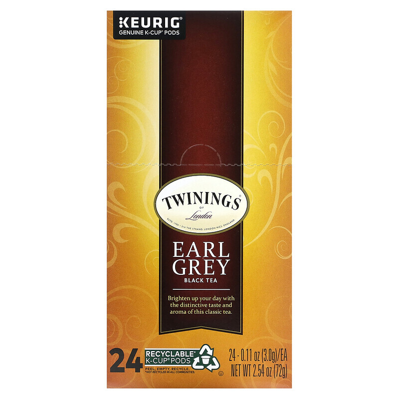 Twinings, Earl Grey Schwarztee, 24 Kassen, je 3 g (0,11 oz.)