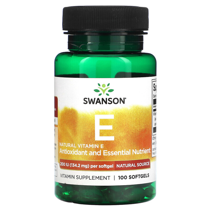 Swanson, Natürliches Vitamin E, 134,2 mg, 100 Weichkapseln