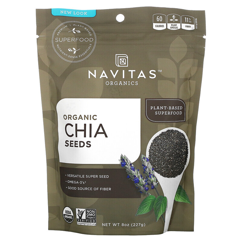 Navitas Organics, Органические семена чиа, 227 г (8 унций)