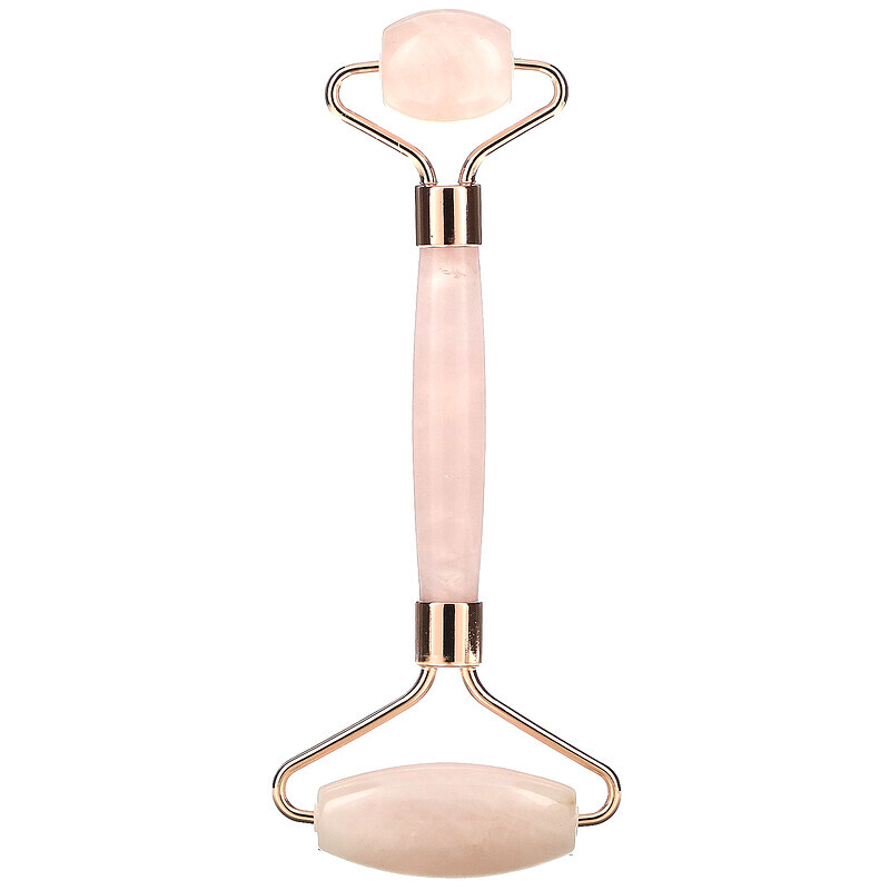 Grace & Stella, Rose Quartz Facial Massager, 1 Roller