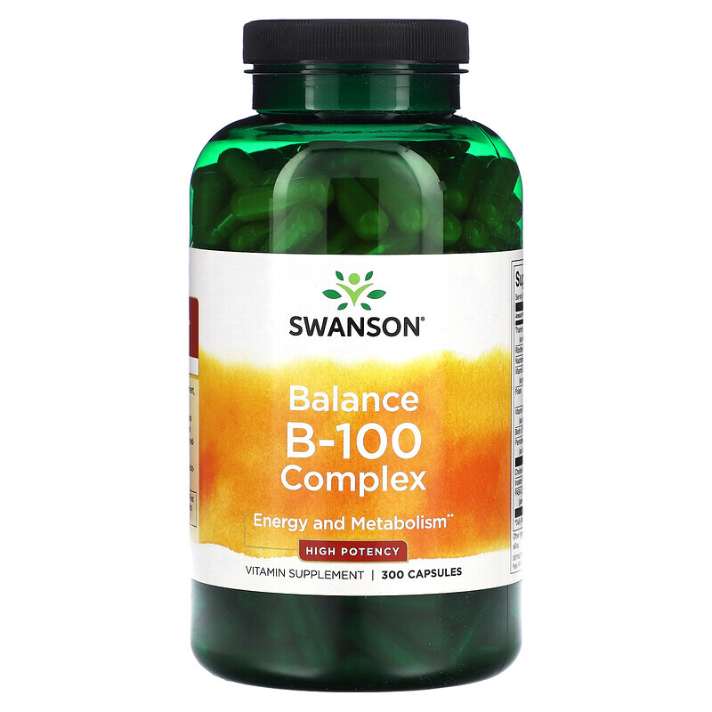 Swanson, Balance B-100 Complex, высокая эффективность, 300 капсул