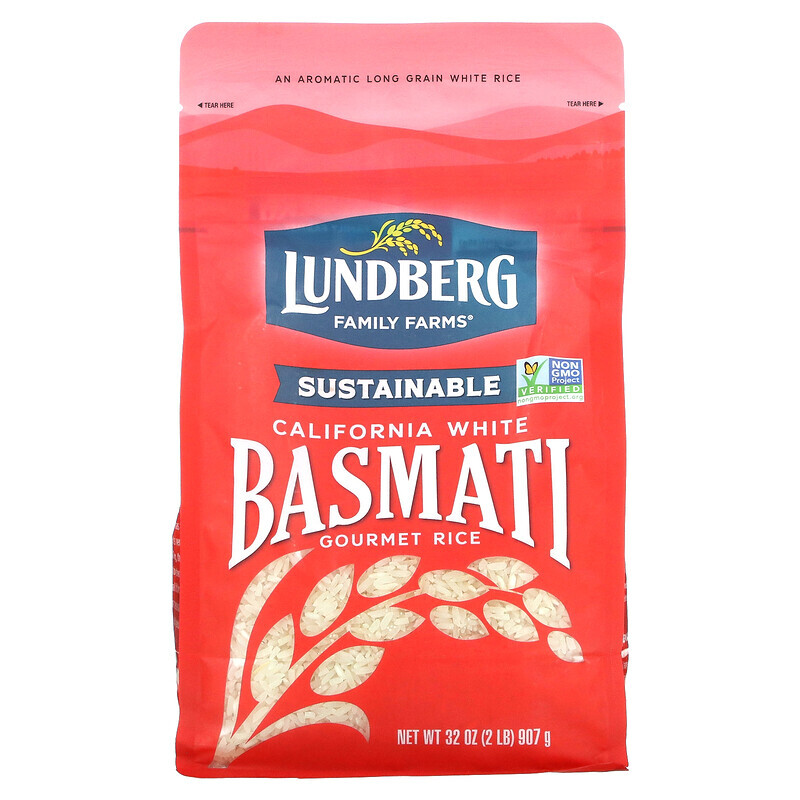 Lundberg, California White Basmati Gourmet Rice, 32 oz (907 g)