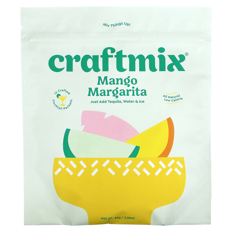 Craftmix, Cocktail-Mix-Päckchen, Mango-Margarita, 12 Päckchen, 2,96 oz (84 g)