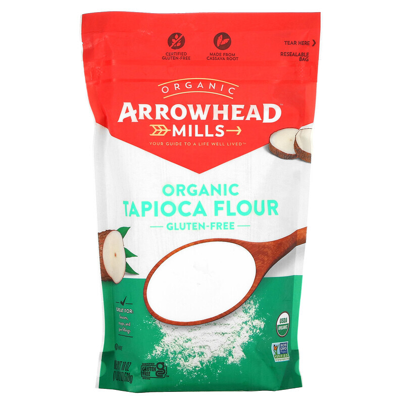 Arrowhead Mills, Органическая тапиоковая мука, 510 г (18 унций)