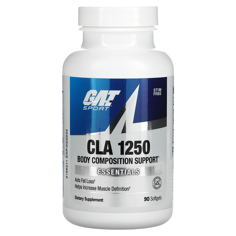   Well Be GAT, CLA 1250 (конъюгированная линолевая кислота), 90 мягких желатиновых капсул с жидкостью