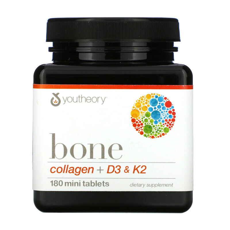 Youtheory, Bone, Collagen + D3 & K2, 180 Mini Tablets