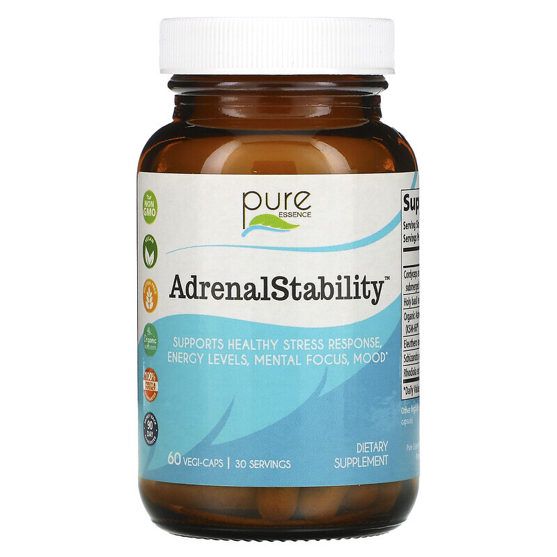 Pure Essence, AdrenalStability , 60 растительных капсул