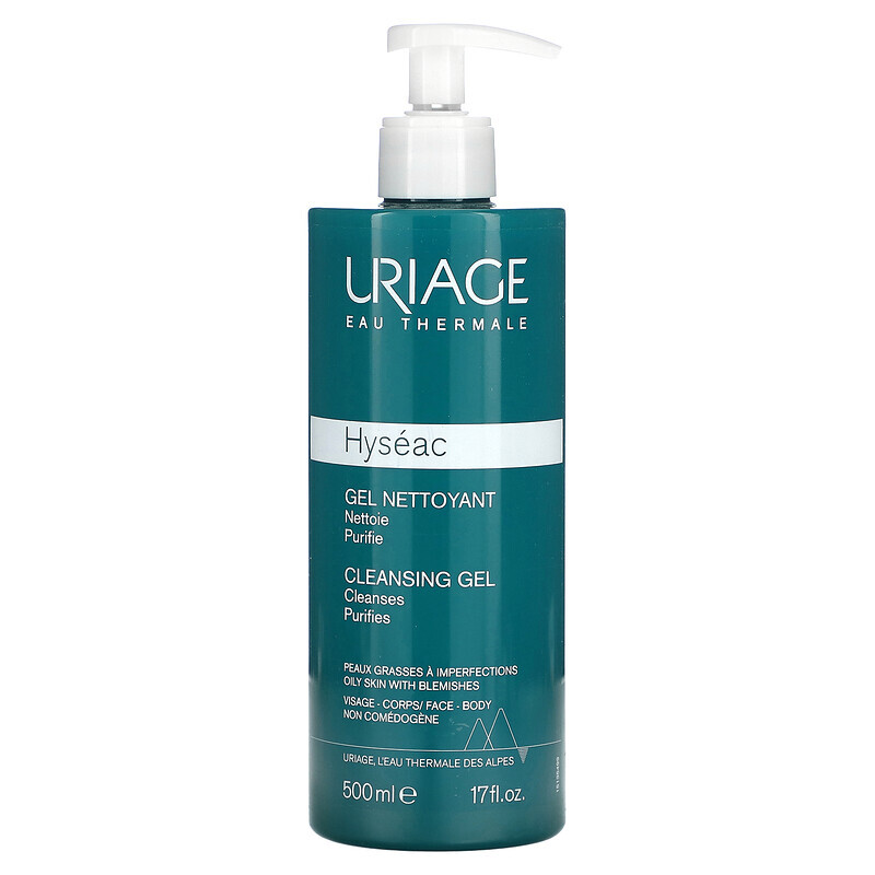 Uriage, EAU Thermale, Hyseac, очищающий гель, 500 мл (17 жидк. Унций)