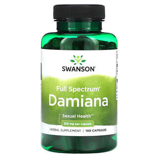  Swanson, Vollspektrum-Damiana, 510 mg, 100 Kapseln