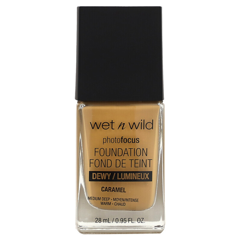 wet n wild, PhotoFocus Foundation, Dewy, Caramel, 0.95 fl oz (28 ml)