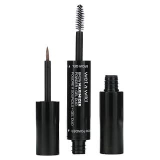 Wet n Wild, Brow Maximizer, Puder + Gel-Duo, Mittelbraun, Puder – 0,02 oz. (0,8 g), Gel – 0,11 fl. oz. (3,5 ml)