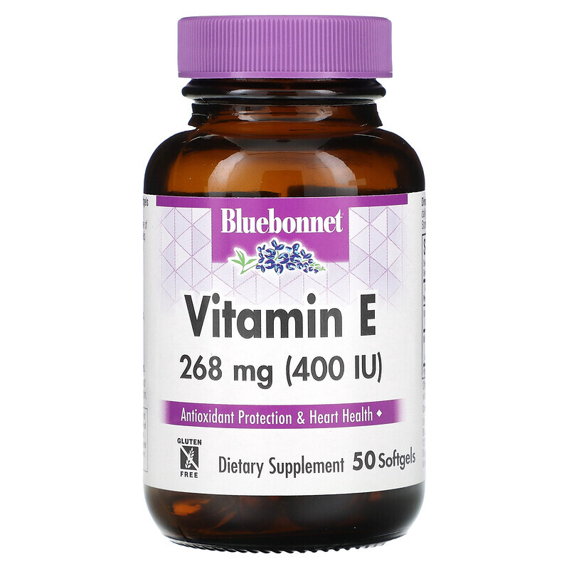 Bluebonnet Nutrition, Vitamin E, 268 mg (400 IU), 50 Weichkapseln