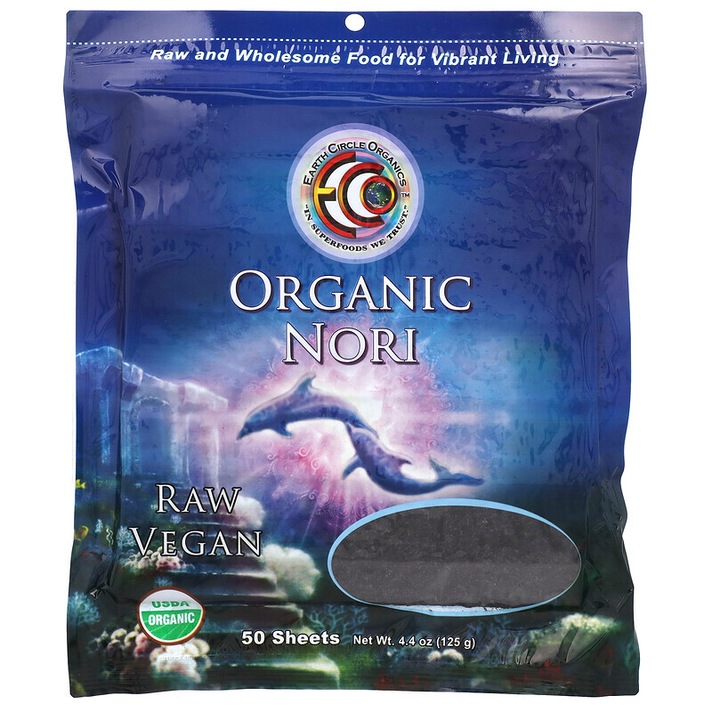 Earth Circle Organics, Органические нори для суши, 50 листов, 125 г (4,4 унции)