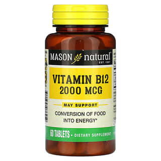 Mason Natural, Vitamin B12, 2.000 mcg, 60 Tabletten