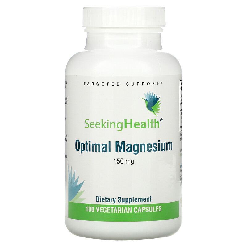 Поддержка деятельности мозга  Well Be Seeking Health, Optimal Magnesium, 150 мг, 100 вегетарианских капсул
