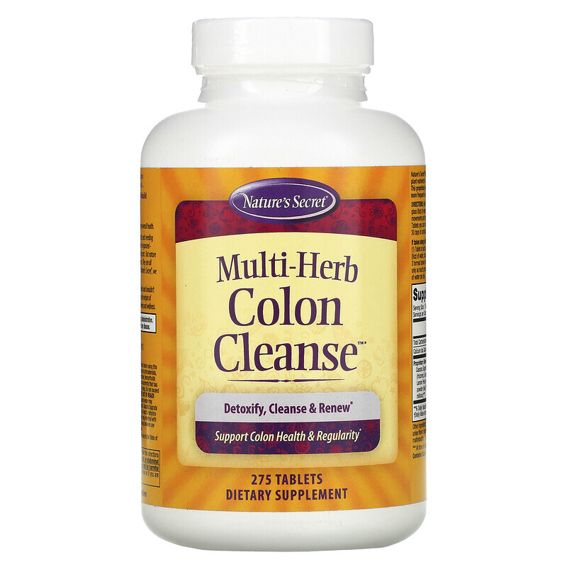 Nature's Secret, Multi-Herb Colon Cleanse, 275 таблеток