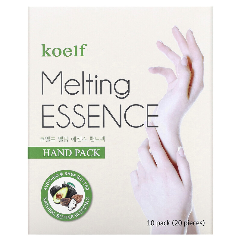  Koelf, Melting Essence Hand Pack, маска для рук, 10 пар