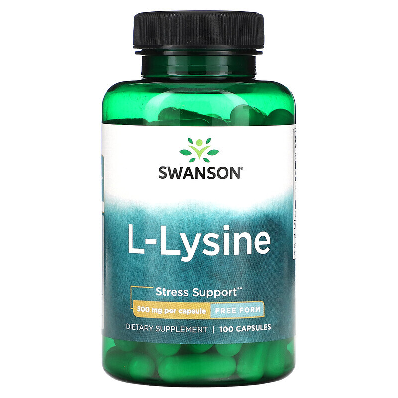 Swanson, L-Lysine, L-Lysin, 500 mg, 100 Kapseln