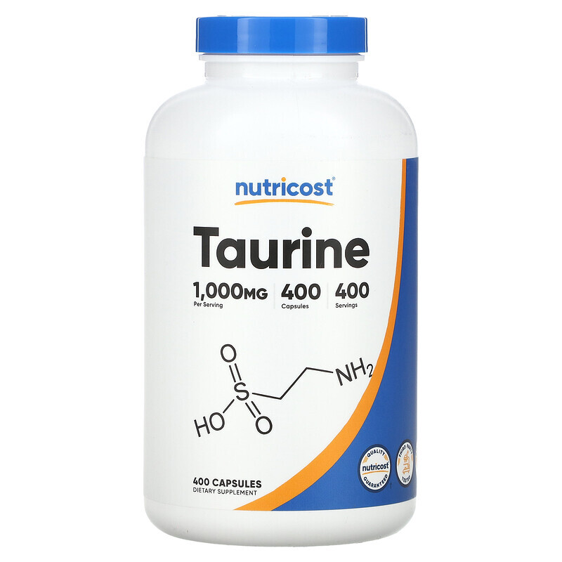 Nutricost, Taurin, 1.000 mg, 400 Kapseln