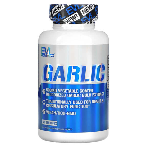 EVLution Nutrition, Garlic , 500 mg, 60 Veggie Capsules