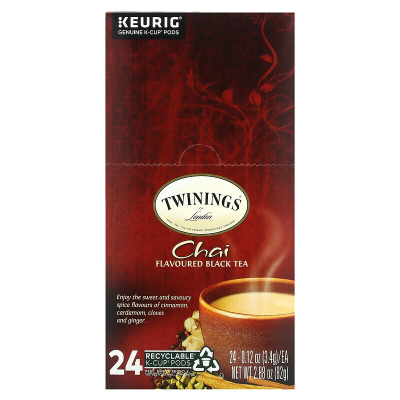 Twinings, Aromatisierter Schwarztee, Chai, 24 Kassen, je 3,4 g (0,12 oz.)