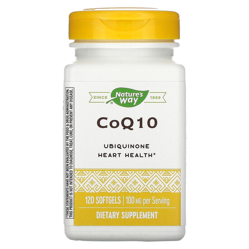 Коэнзим Q10 (CoQ10)  Well Be Nature's Way, Коэнзим Q10, 100 мг, 120 мягких таблеток